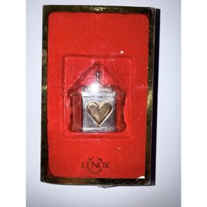 Lenox Colonial Williamsburg Mini Heart Trinket Box Ornament Kirk Stieff. NIB Z